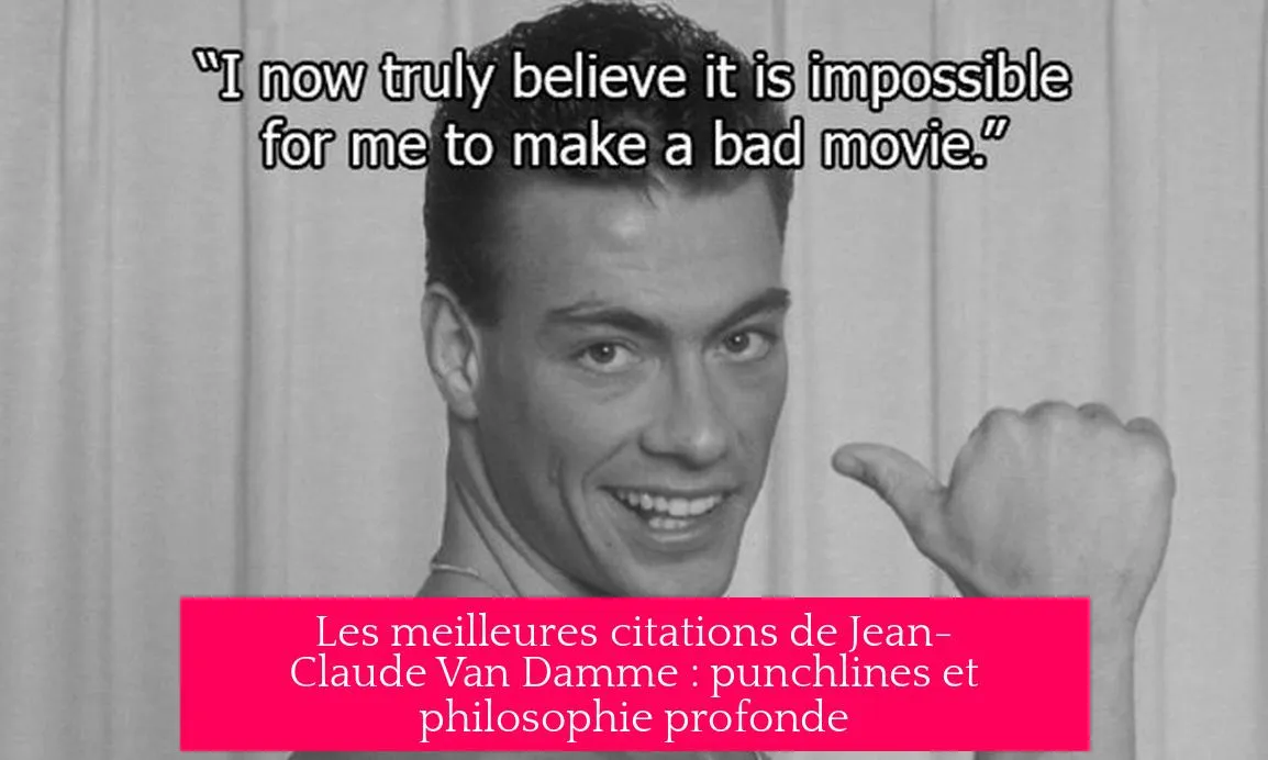 Les 30 meilleures citations de Jean‑Claude Van Damme et leur application en finance personnelle