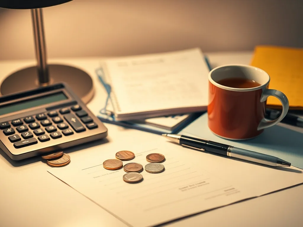 Calculs de mensualités et dossiers de regroupement de crédit sur une table de travail