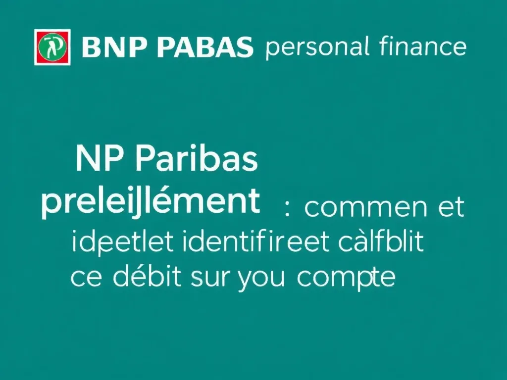 BNP Paribas Personal Finance prélèvement : comment identifier et vérifier ce débit sur votre compte