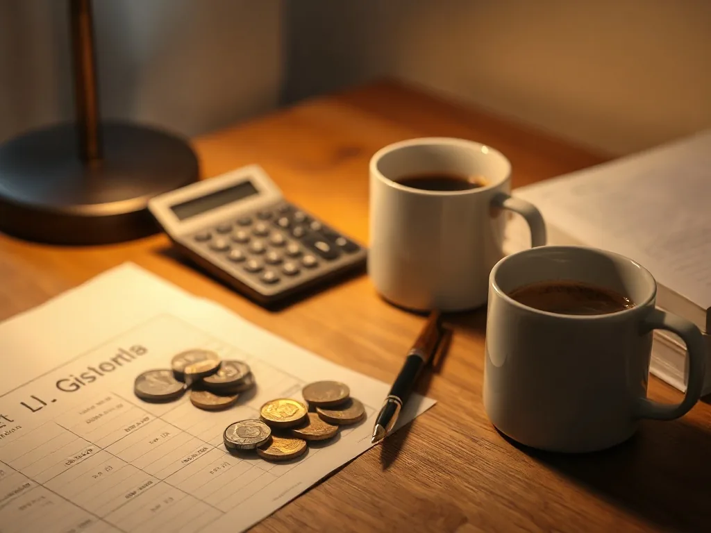 Bureau de conseil avec documents financiers, plan de Metz en arrière-plan et calculatrice professionnelle