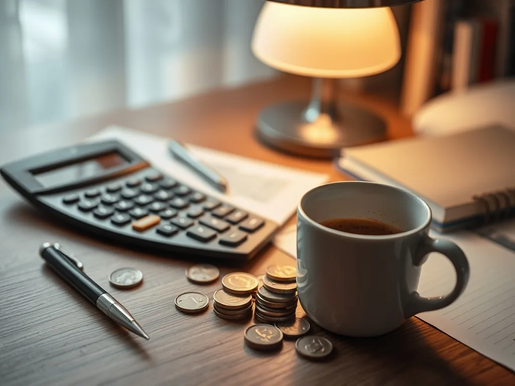 Calendrier marqué d'une date de départ en retraite entourée, à côté d'un relevé de points Agirc-Arrco et d'une calculatrice