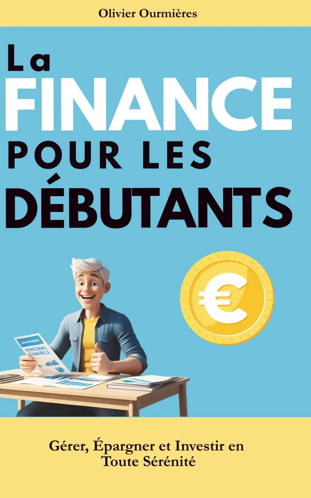 Billets de banque et pièces de monnaie éparpillés sur une table, avec des graphiques financiers en arrière-plan et un carnet de notes ouvert.