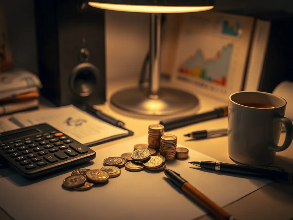 Graphique de trading avec une pièce de Bitcoin physique et une clé USB de wallet froid