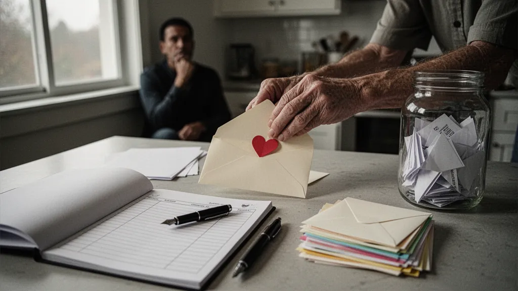 Personne remplissant sa déclaration de revenus avec un reçu fiscal de don à une association posé sur le bureau