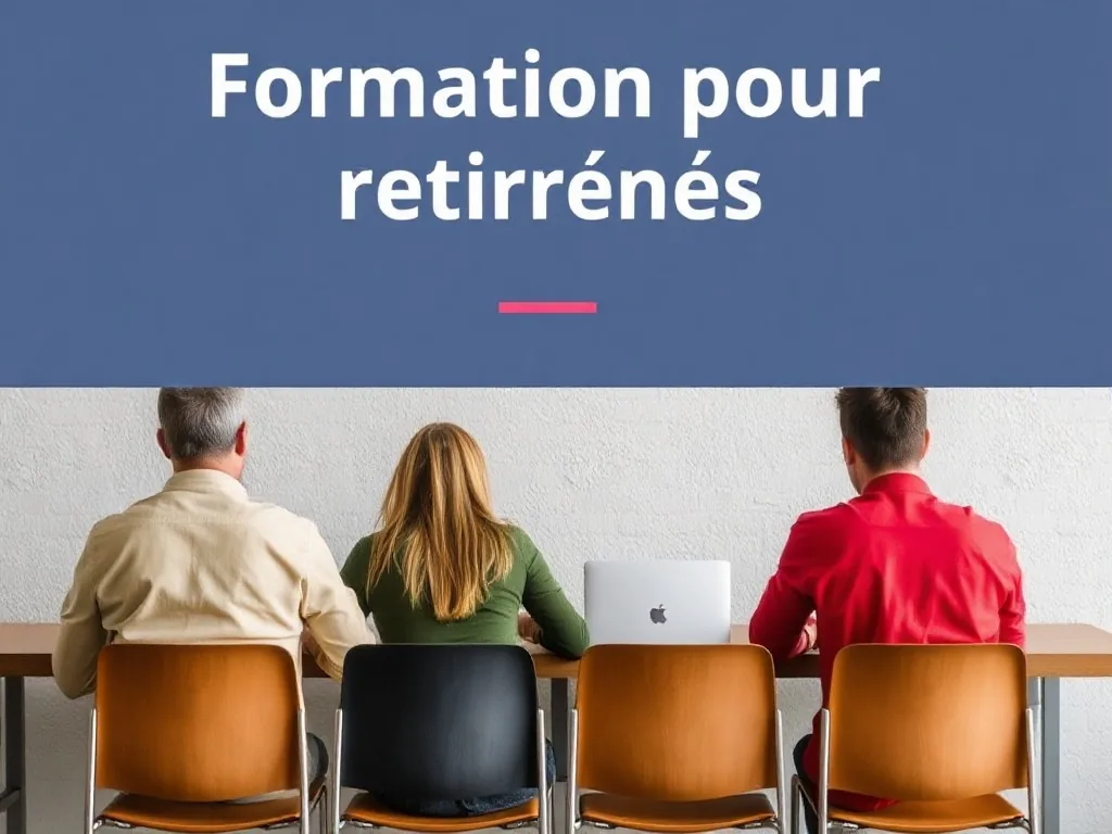 Un retraité attentif suit une formation dans une salle de cours moderne