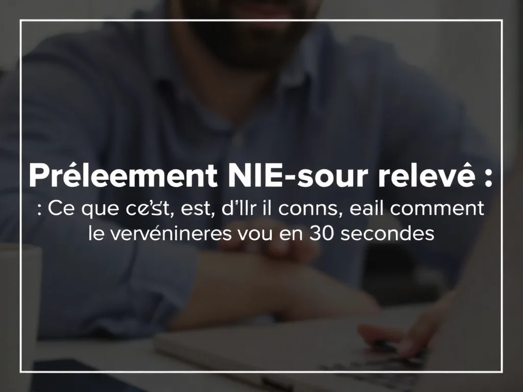 Prélèvement NIE sur votre relevé : ce que c'est, d'où il vient, et comment le vérifier en 30 secondes
