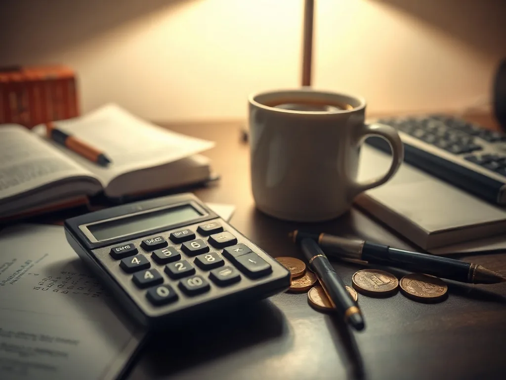 Contrat Quadreto de la Caisse d'Épargne posé sur une table, à côté d’une calculette et d’un relevé de compte
