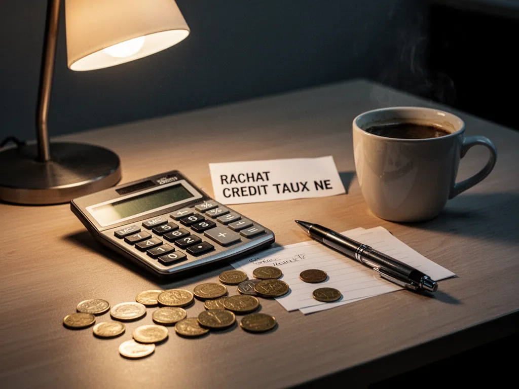 Main tenant un contrat de prêt, calculatrice et graphiques de taux en arrière-plan