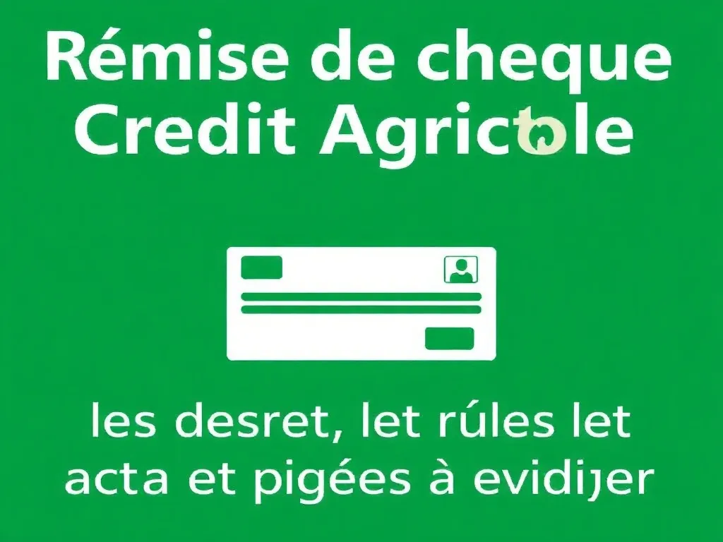 Remise de chèque Crédit Agricole : les délais réels, les règles et les pièges à éviter