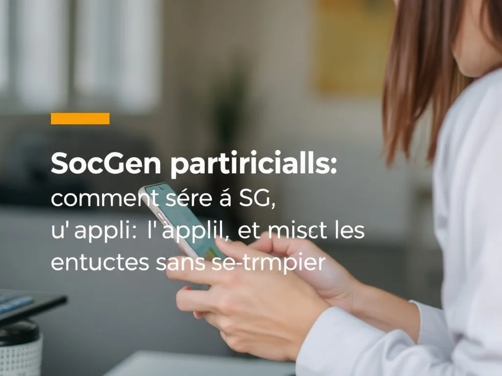 SocGen particuliers : comment accéder à SG, utiliser l’appli et gérer les urgences sans se tromper
