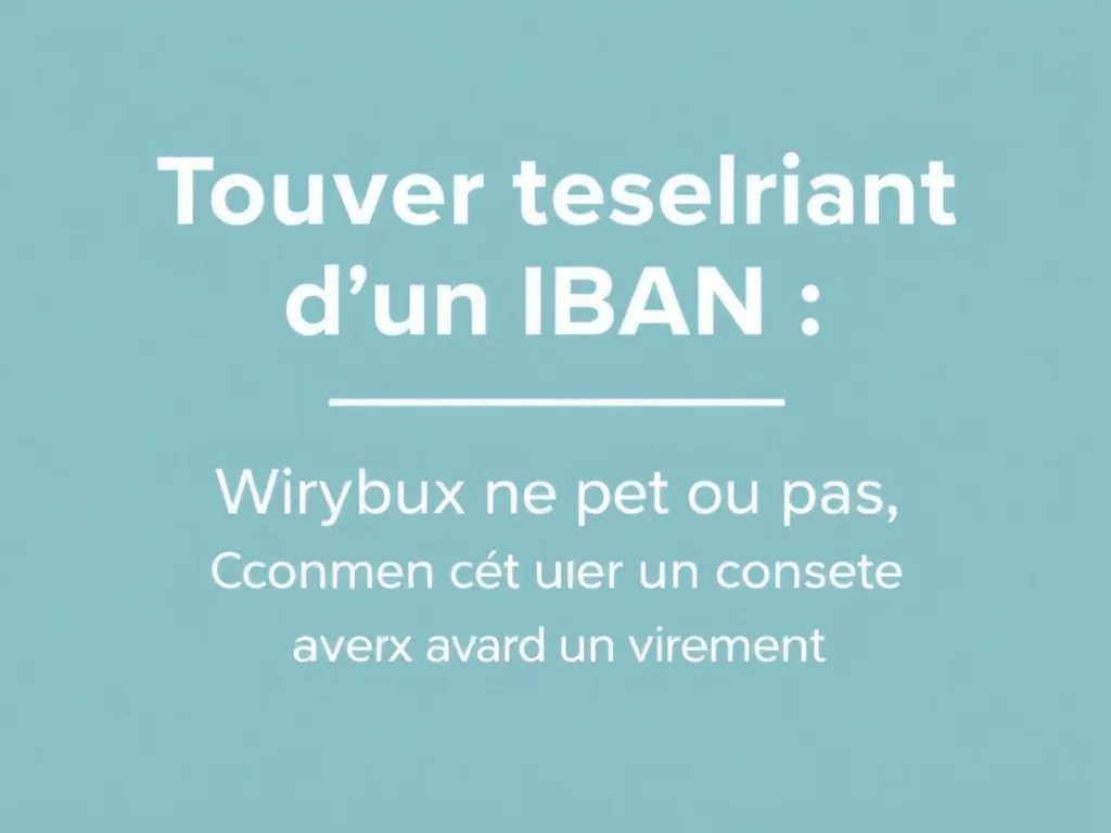 Trouver le titulaire d’un IBAN : pourquoi vous ne pouvez pas, et comment vérifier un compte avant un virement