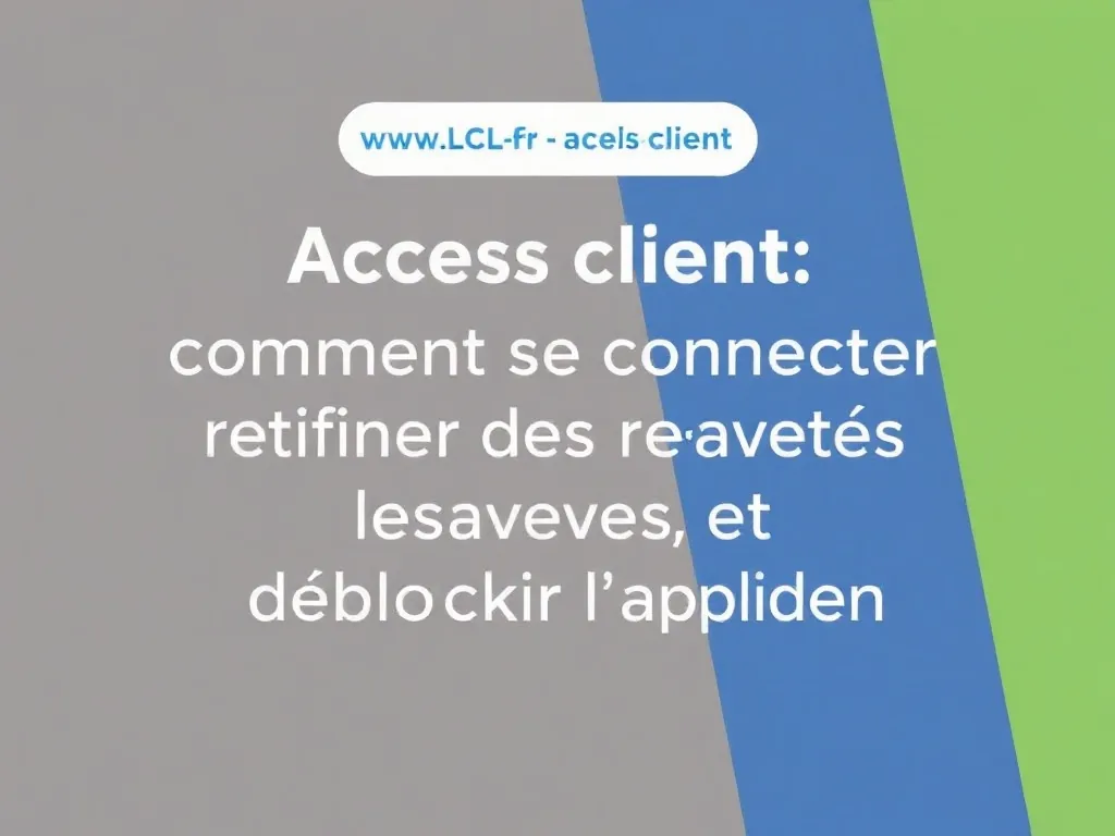 www lcl fr accès client : comment se connecter, retrouver ses relevés et débloquer l’application
